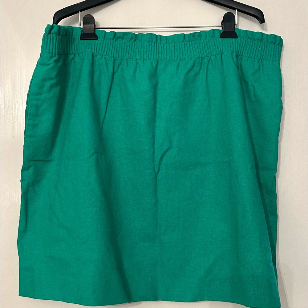 J. Crew elastic waist skirt Kelly green